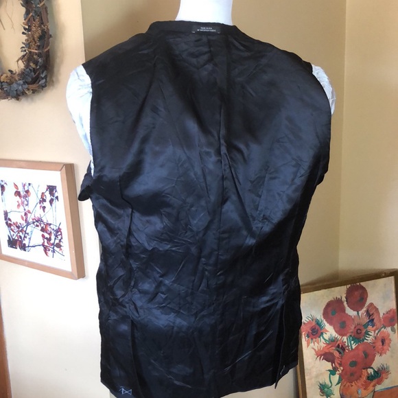 HART SCHAFFNER MARX size 44R Blazer Classic Black 100% Worsted Wool $995 NEW - Picture 6 of 14